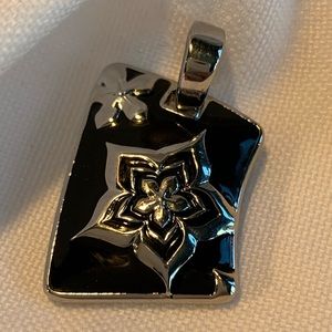 Lia Sophia Silver & Black Pendant